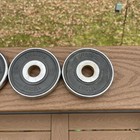 Lot Of 4 Vintage Champs Barbell 1 1 4 Lb Chrome   Rubber Weight Plate 1 