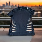 Nike Pro Men s Size M Black Orange Dri-fit Athletic Training Tee Shirt