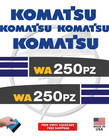 Fits Komatsu Wa 250pz Decal Kit Wheel Loader Stickers     3m Vinyl     Free Shipping