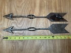 Pair Of Old Weathervane-lightning Rod Metal Directional Arrow