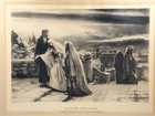 Antique 1901 Original The Return From Calvary Herbert Schmalz Signed Lithograph