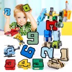 10   0-9 Numbers Robots Transforming Toy Kid Gift Educational Learning 0123456789
