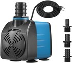 480gph Adjustable Flow Fountain Pump With 3 Nozzles 1 2   5 8   3 4   10ft Hi   