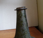 1690-1730 Early Free Blown Blackglass Mallet Dug On Long Island ny Damaged As Is
