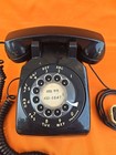Vintage Bell System Western Electric Rotary Dial Desk Phone Black Wall Cord Plug