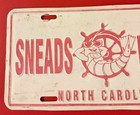 Vintage Sneads Ferry Booster License Plate North Carolina Shrimp Shrimper