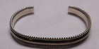 Sterling Silver Tahe Navajo Native American Cuff Bracelet Signed Sterling Tahe