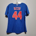 Majestic Chicago Cubs Anthony Rizzo 44 Blue Baseball Jersey Women s Large