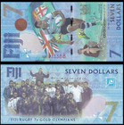 2017 Fiji 7 Dollars Comm  P 120 New Unc Banknote