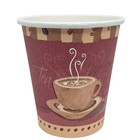 12 Oz Disposable Paper Cups Coffee Bean Design For Cold hot Drinking Coffee Tea