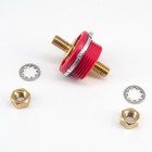 Red Battery Terminal Bulkhead Feed-thru Panel Positive Connector Post 3 8  Stud