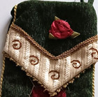 Beautiful Victorian Christmas Stocking By Creative Designs Velvet Rose Cording