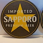 Lot Of 12 Imported Sapporo Beer Coasters 4  Diameter