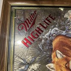 Miller High Life Beer Diamond Wildlife Series Mirror Sign-fox-   sly   