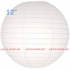 12x 12 round Chinese Paper Lanterns  Led Light Wedding Party Floral Decoration 