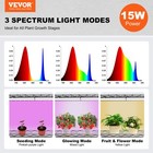 Vevor Plant Stand With Grow Lights 4 Tiers 45w 49 8  Tall Plant Grow Shelf