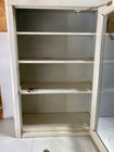 Vintage Metal Doctors Office Wall Cabinet Metal Shelves  Pull Out Bottom Tray