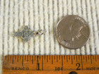 Celtic Cross Charm Small Irish Pendant Silver Tone Pewter Nice