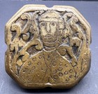 Genuine Old Ancient Near Eastern Antiques Roman Greek King Face Engraved Stamped