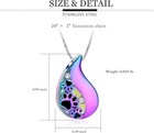 Pet Paw Print Teardrop Urn Necklace For Ashes For Dog cat Ashes Keepsake Memo   
