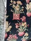 6 Yards Kingsway Melanie Chinoiserie Floral Crocus Upholstery Fabric Black