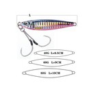 Slow Pitch Jig Saltwater Fishing Lure Flat Fall Jig Jigging Bait With 2 Pcs Hook