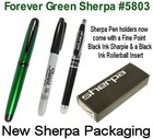 Forever Green Sherpa Pen Holder With Black Trim  5803   Black Sharpie Included