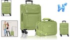 Rio Lightweight Softside Rolling Carry-on Suitcase  4-wheel Set  Light Green