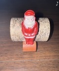 Vintage Santa Claus Candy Container Celluloid Santa Clause On Log Japan