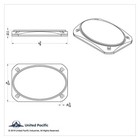 For Peterbilt 379 389 Chrome Speaker Cover 6-3 8 X 4-5 16 Rectangle Up40987 Pair