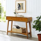 Crosley Landon Console Table In Acorn Acorn Mid-century Modern