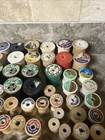 Lot Of 200 Vintage Empty Wooden Sewing Thread Spools Various Brands   Sizes