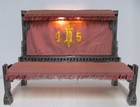 Vintage Funeral Ornate Kneeler Casket Prayer Rail Lighted Prie Dieu Carry Case