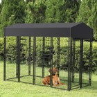 Giant Tall Uptown Welded Outdoor Dog Kennel Playpen Pet Animal Run Crate W  Roof