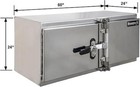 Buyers  1762645  24x24x60  Smooth Alum Tool Box W  Barn Doors   Cam Lock Rod