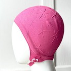 Unworn Vintage 1960s Star Pattern Textured Swim Cap Pink Rubber W  Package Small