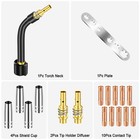 18pcs Mb-15ak Mig Welding Torch Kit 0 03   0 8mm M6 Contact Tip Nozzle Diffuser