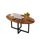 Coffee Table  Wood Look Accent Furniture Top Tea Table  Oval Accent Table With 