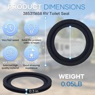 Cenjows 2 Pack Rv Toilet Seal Gasket For Dometic 300 310 320 Toilets Black