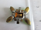 Czech Handmade Vintage Style Glass Rhinestone Button   Green   Crystal