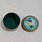 Hecho A Mano Chile Copper W  Enamel Art Pill Ring Lined Round Box 1 1 4  W     B    