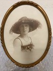 Antique Art Deco Lady Photo Oval Picture Frame 8    By 6   