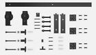 Calhome 42  Black Single Bi-fold Top Mount Sliding Barn Door Track   Hardware Ki