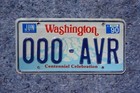 1990 Washington License Plate   000 - Avr
