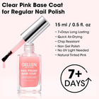 Clear Nail Polish Base Coat  Sheer Tinted Pink Base Coat Strengthens Weak Damage