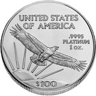 1997 To 2014  100 Platinum Eagle  1 Ounce   9995 Pure  100 Uncirculated