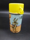    the Road Runner    Lunch Box Glass Warner Brothers Thermos Vtg Euc Glass Intact