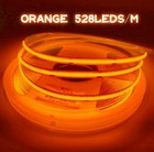    sale   16 4ft roll 10mm Width Orange Cob Led Light Strip 528leds m 2 5cm Cuttable