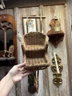 Antique Wicker Doll Carriage Stroller Victorian 3 Wheels