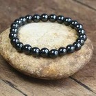Natural Hematite 8mm Beaded Grounding Reiki Healing Crystal Stretch Bracelet